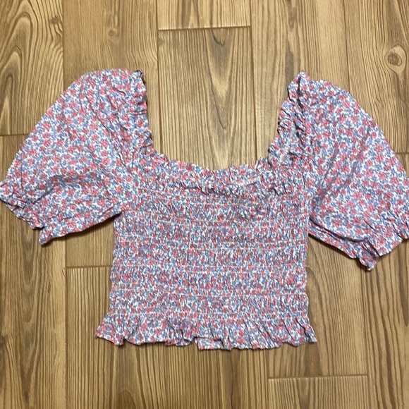 Lush Floral Square Neck Shirt - Picture 1 of 2